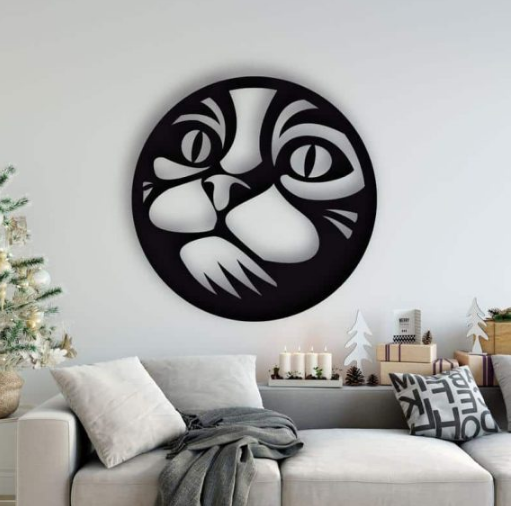 Buy Laser Cut Cat Design Home Decor Wall Art - Wooden Wall Art | Decor We 