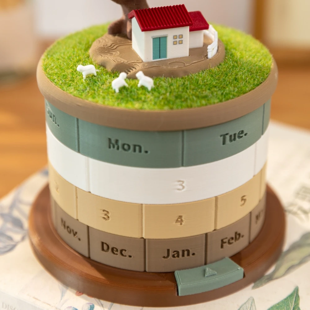 Mini Rotating Calendar Storage Box 16