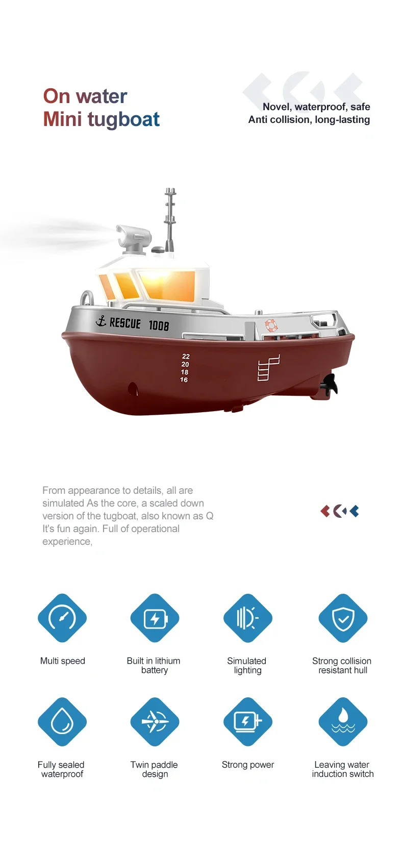 LED Remote Control Boat 10