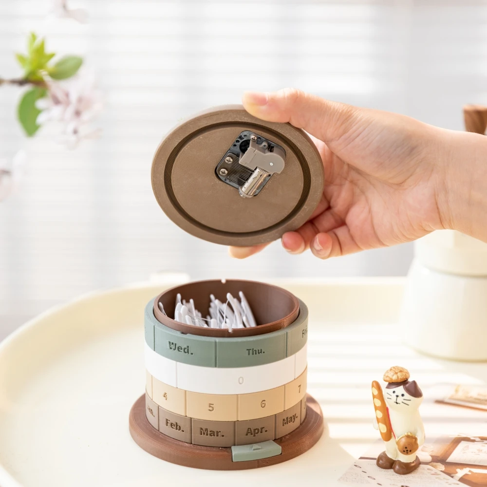 Mini Rotating Calendar Storage Box 19