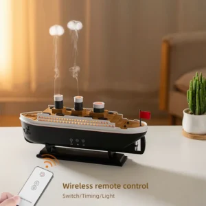 Ship Model Decoration Air Humidifier 250ml Essential Oil Diffuser Jellyfish Smoke Ring Spray Aroma Diffuser For Home 1
