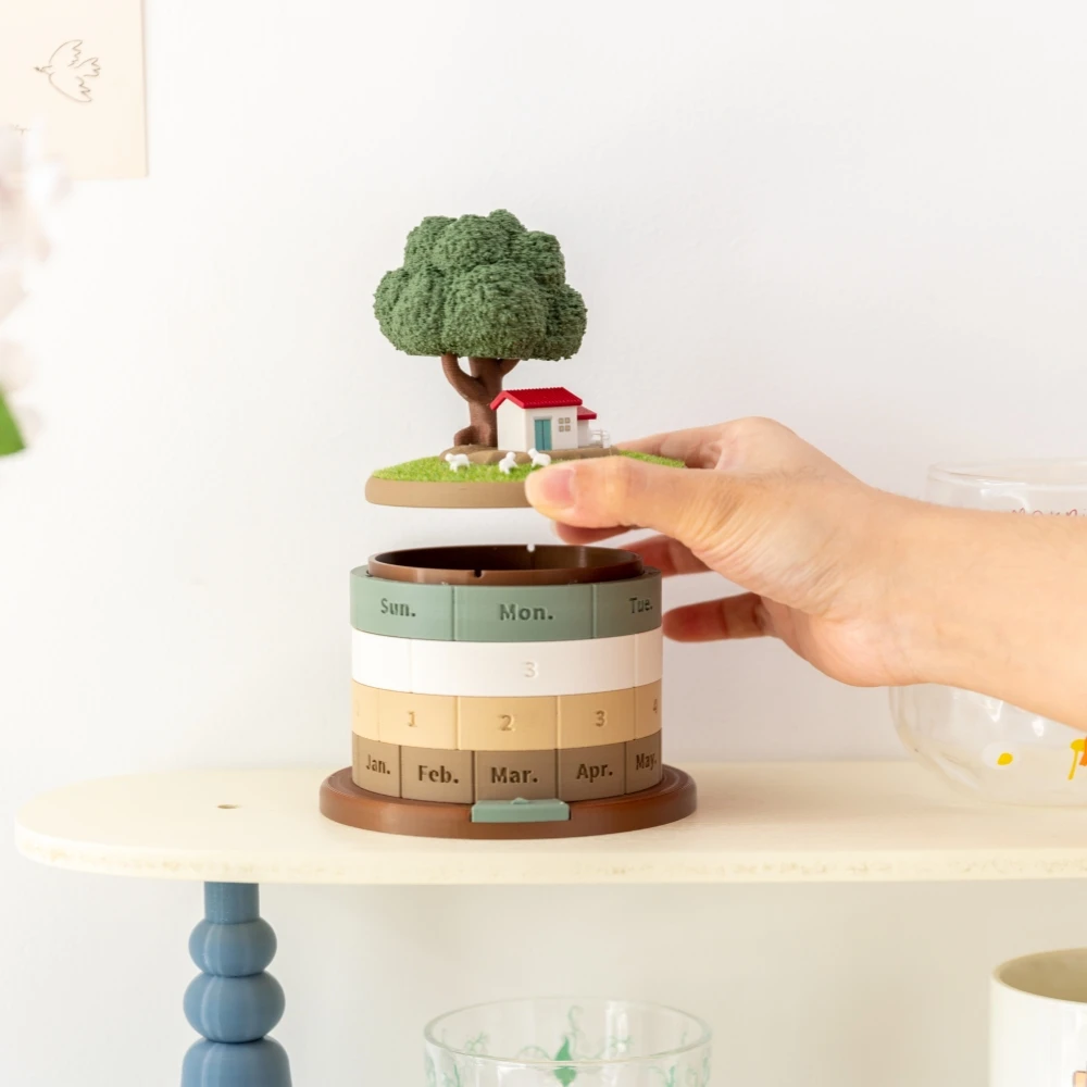 Mini Rotating Calendar Storage Box 15