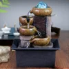 Gifts Desktop Water Fountain Portable Tabletop Waterfall Kit Soothing Relaxation Zen Meditation Lucky Fengshui Home Decorations 1