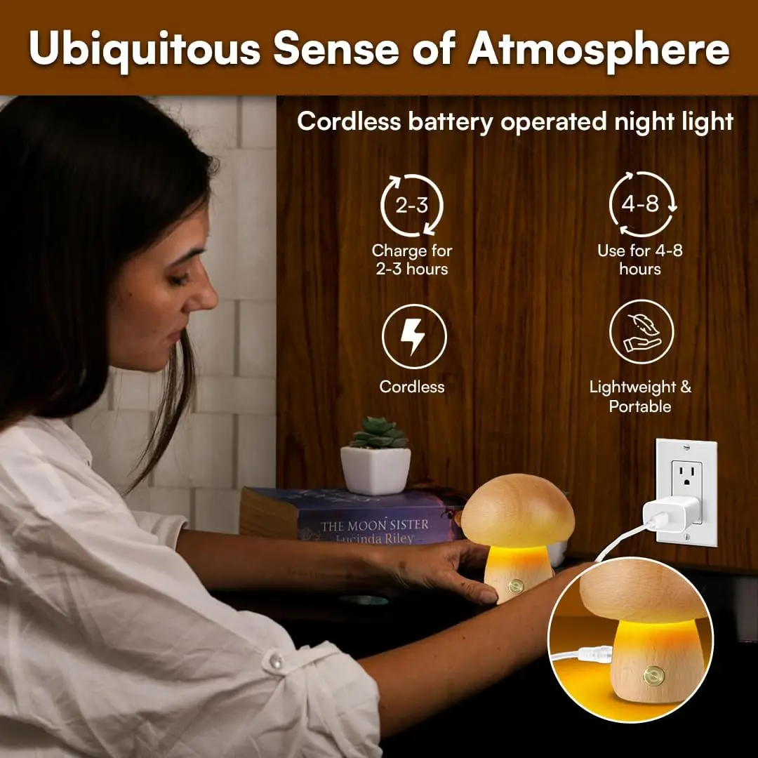 Rechargeable Mushroom Table Lamp 14