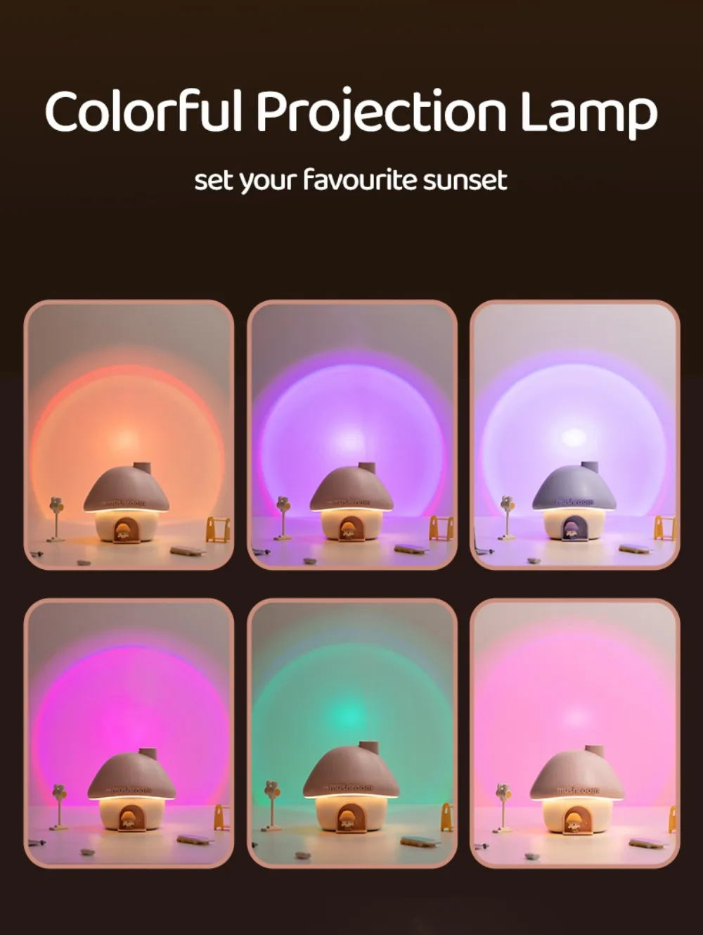 Colorful Mushroom Essential Humidifier 17