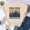 Women Pew Pew Print T-shirts 2